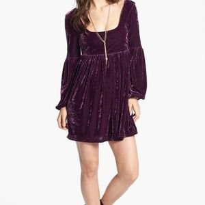 Free People 'Oh So Easy' Velvet Babydoll Dress